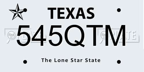 545QTM Texas License Plate