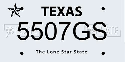 5507GS Texas License Plate