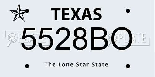 5528BO Texas License Plate