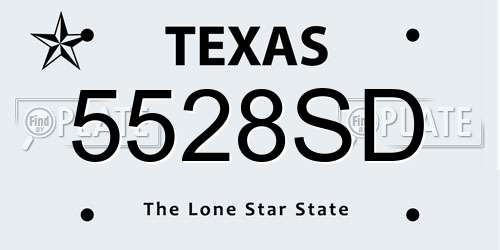5528SD Texas License Plate