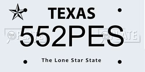 552PES Texas License Plate