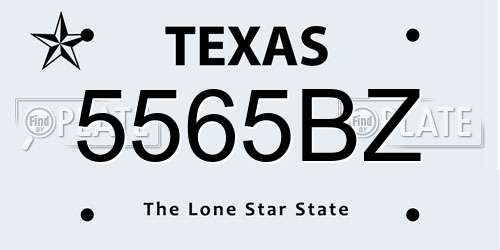 5565BZ Texas License Plate