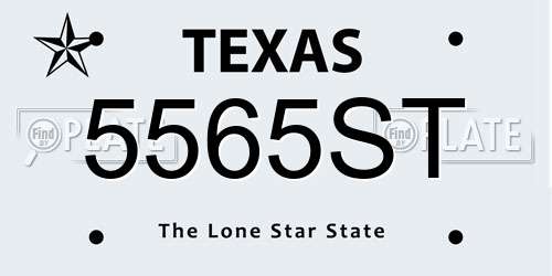 5565ST Texas License Plate