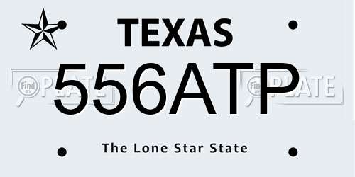 556ATP Texas License Plate