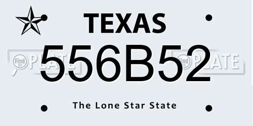 556B52 Texas License Plate