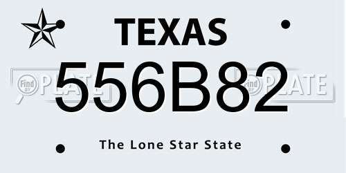 556B82 Texas License Plate