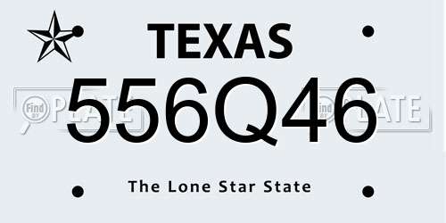 556Q46 Texas License Plate