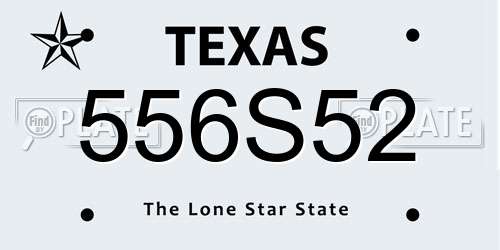 556S52 Texas License Plate