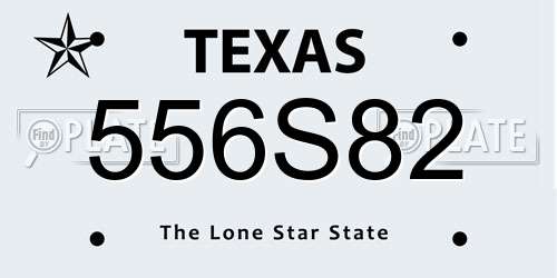 556S82 Texas License Plate