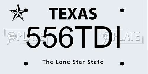 556TDI Texas License Plate