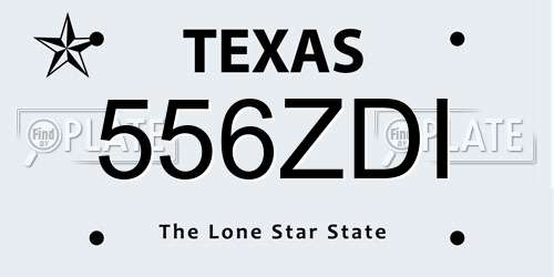 556ZDI Texas License Plate