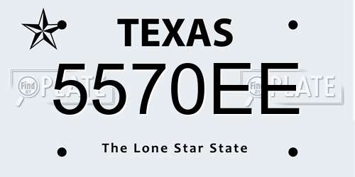 5570EE Texas License Plate