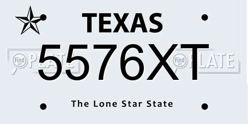 5576XT Texas License Plate