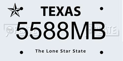 5588MB Texas License Plate