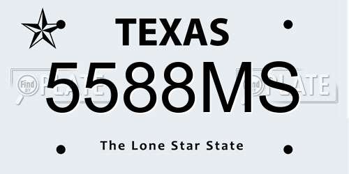5588MS Texas License Plate