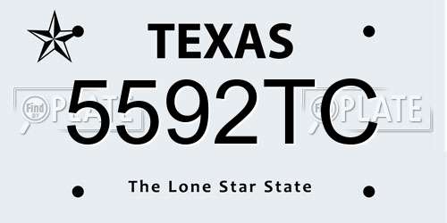 5592TC Texas License Plate