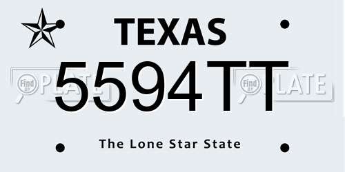 5594TT Texas License Plate