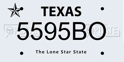 5595BO Texas License Plate