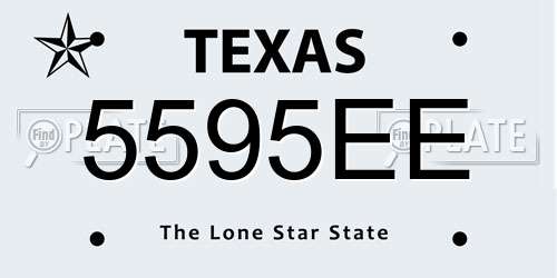 5595EE Texas License Plate