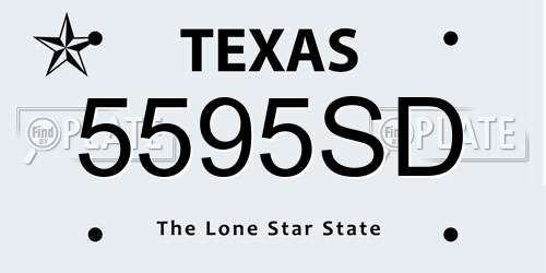 5595SD Texas License Plate