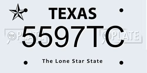 5597TC Texas License Plate