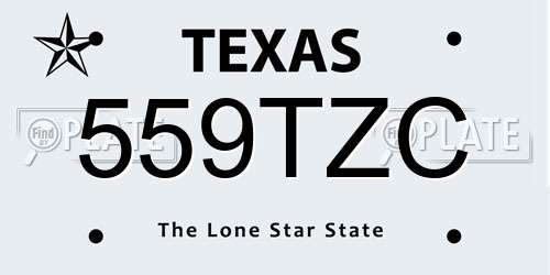 559TZC Texas License Plate