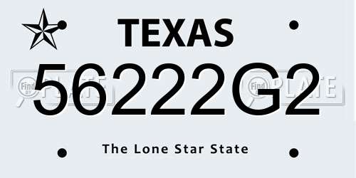 56222G2 Texas License Plate