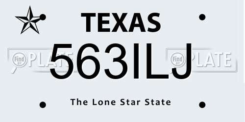563ILJ Texas License Plate