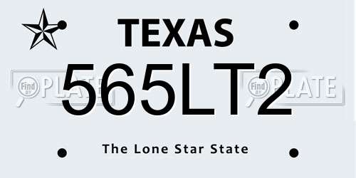 565LT2 Texas License Plate