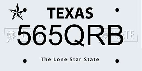 565QRB Texas License Plate