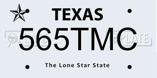565TMC Texas License Plate