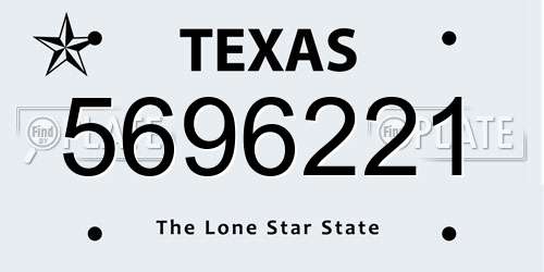 5696221 Texas License Plate