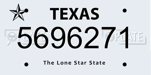 5696271 Texas License Plate