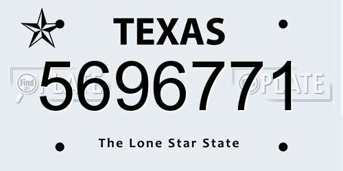 5696771 Texas License Plate