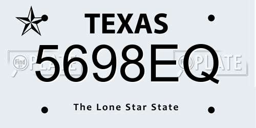 5698EQ Texas License Plate