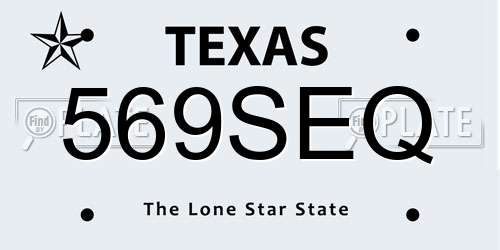 569SEQ Texas License Plate