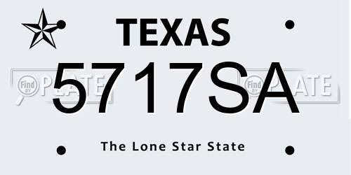5717SA Texas License Plate