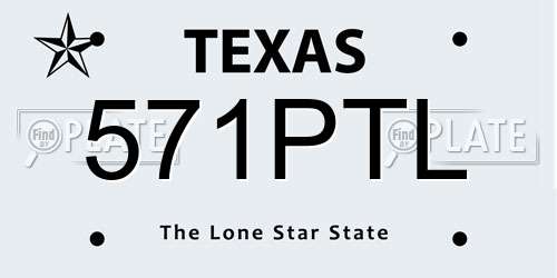 571PTL Texas License Plate