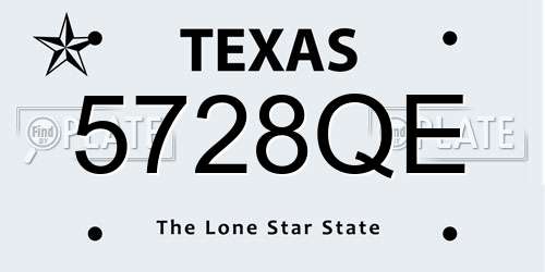 5728QE Texas License Plate