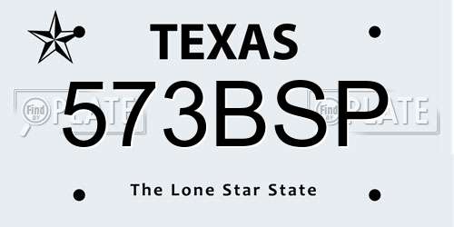 573BSP Texas License Plate