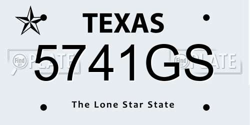 5741GS Texas License Plate