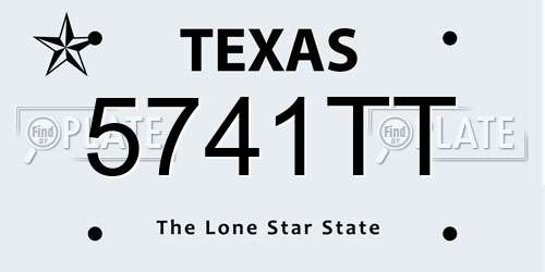 5741TT Texas License Plate