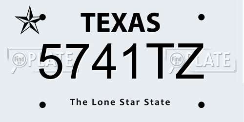 5741TZ Texas License Plate