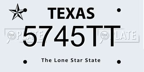 5745TT Texas License Plate