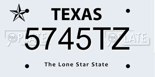 5745TZ Texas License Plate