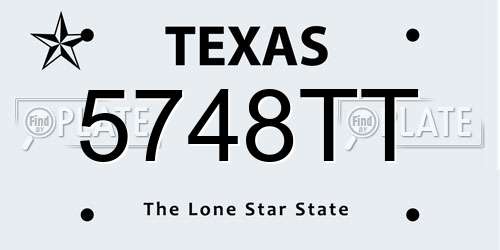 5748TT Texas License Plate