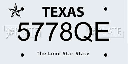 5778QE Texas License Plate
