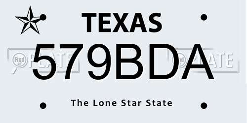 579BDA Texas License Plate