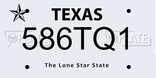 586TQ1 Texas License Plate