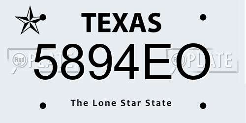 5894EO Texas License Plate